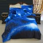 (A, Sarung Bantal (hanya satu)) Set Sarung Duvet Galaxy 3D, Sarung Bantal, Single, King, Semua Ukuran